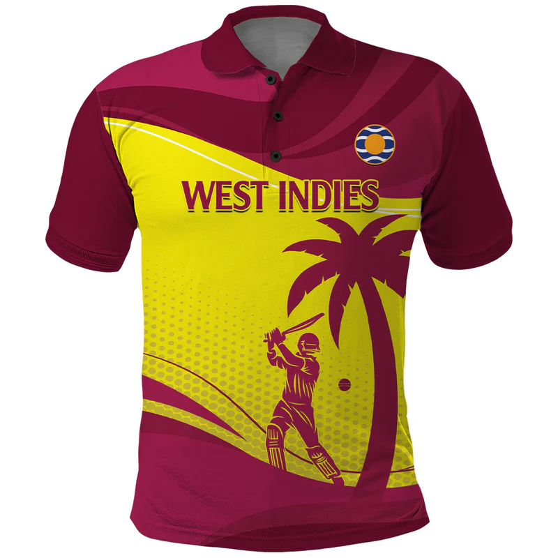 Custom West Indies Cricket Polo Shirt World Cup Go Windies