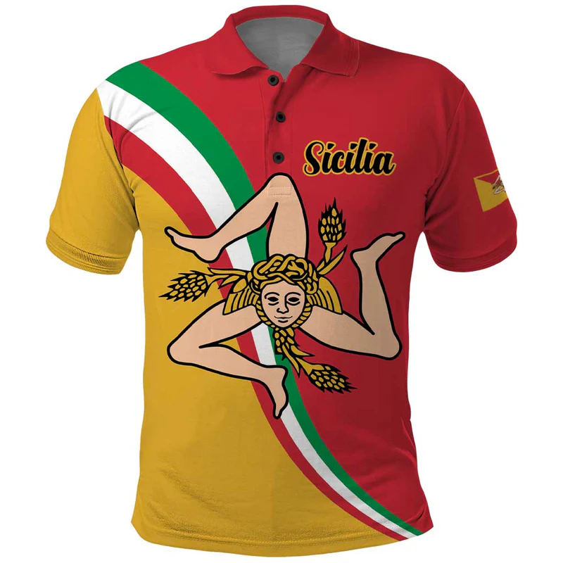 Personalized Italy Bandiera Della Sicilia Polo Shirt