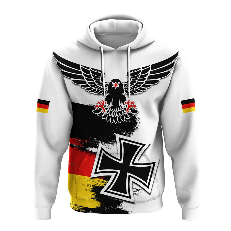 Custom Germany Hoodie Grunge Deutschland Flag and Eagle