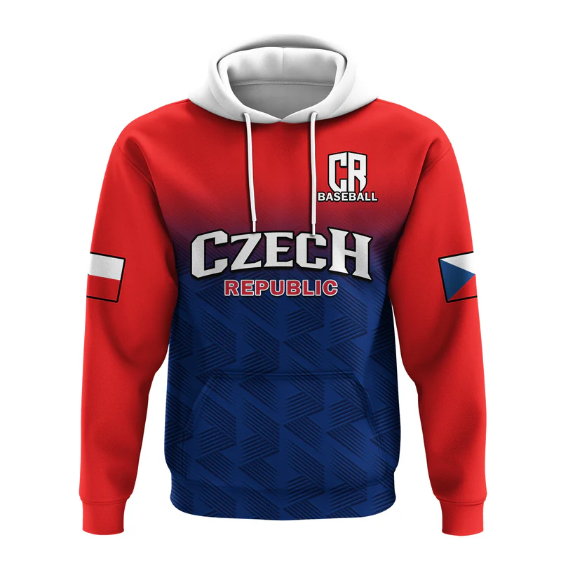 Custom Czech Republic Hoodie Baseball
