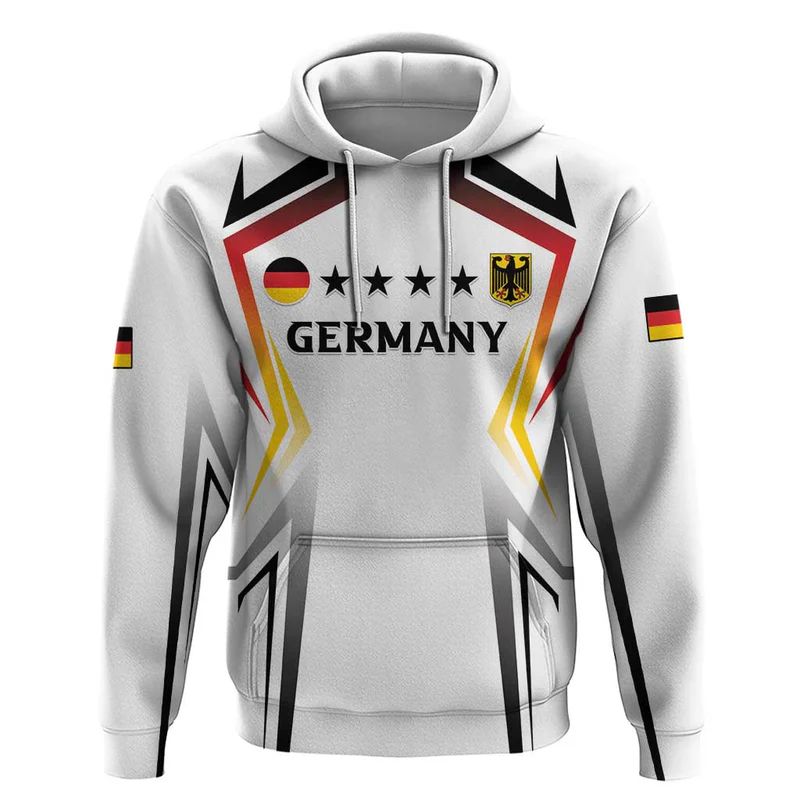 Custom Germany Football Hoodie Go Champions Nationalelf White Version