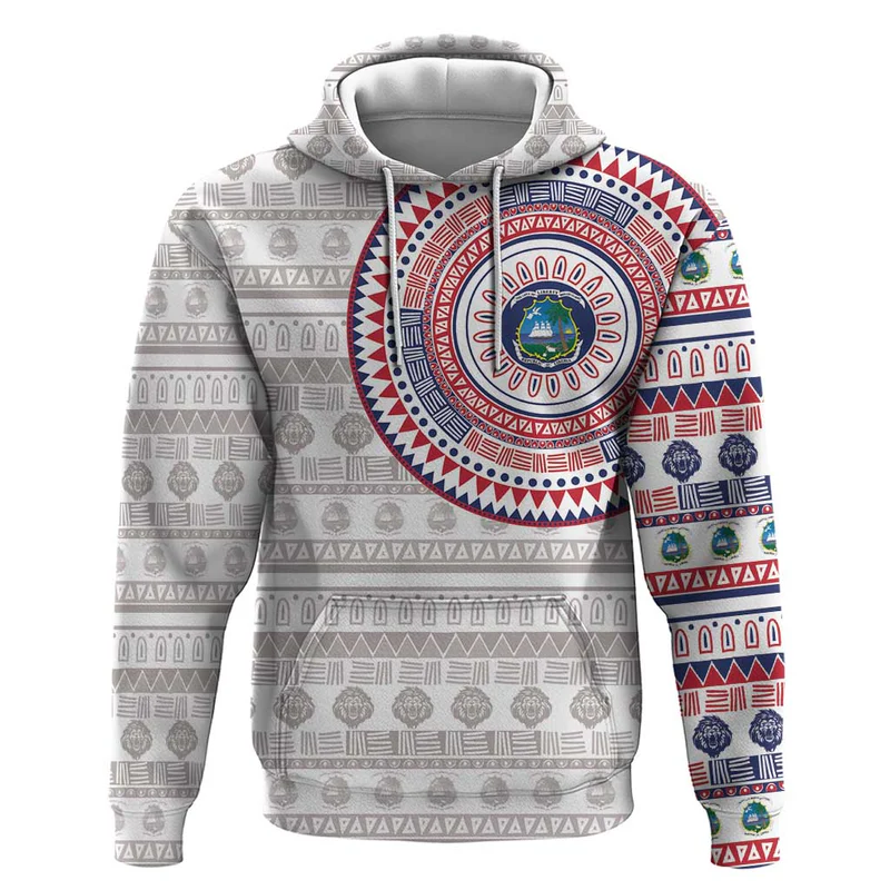 Liberia Hoodie African Tribal Pattern