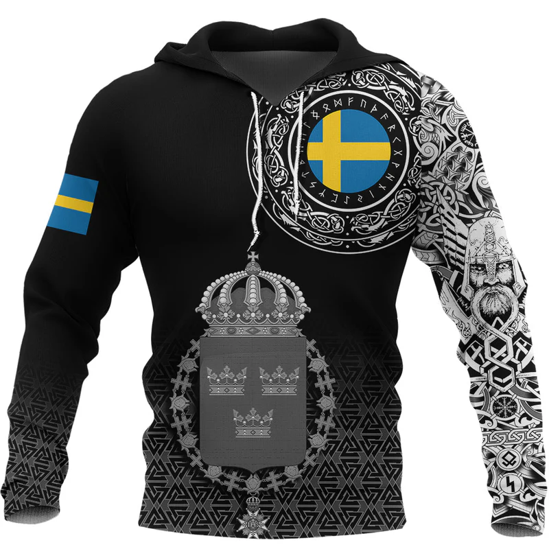 Viking Hoodie Sweden Coat Of Arms