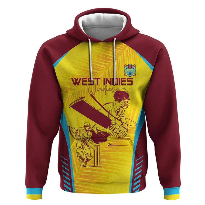 Custom West Indies Cricket Hoodie Go Windies Go