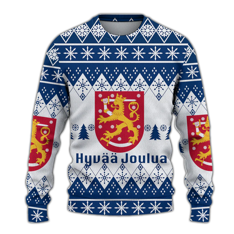 Finland Christmas Hyvaa joulua Ugly Pattern Sweatshirt