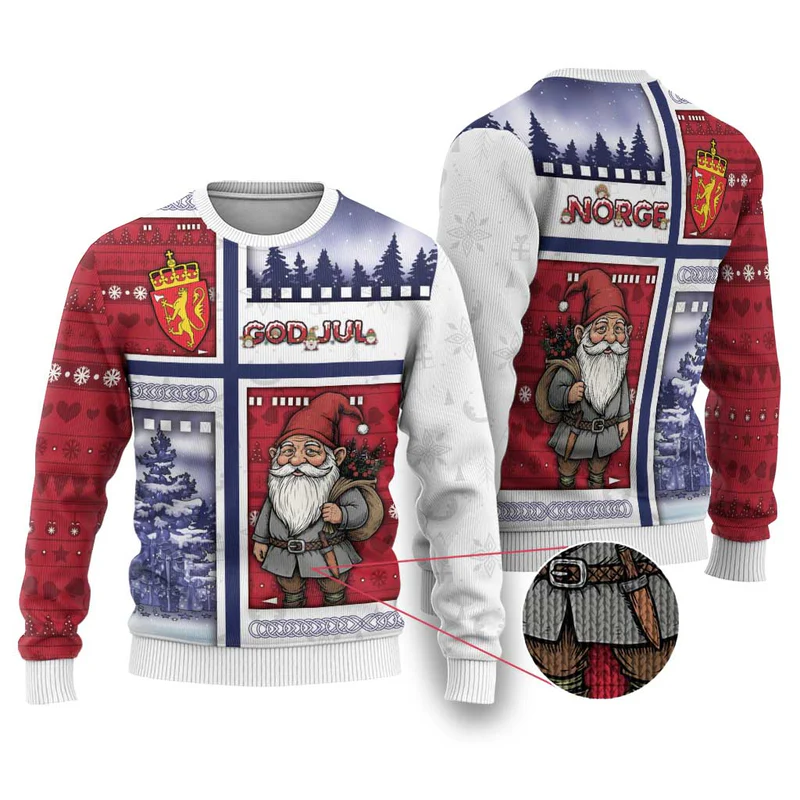 Norway Christmas Ugly Christmas Sweater Julenisse God Jul