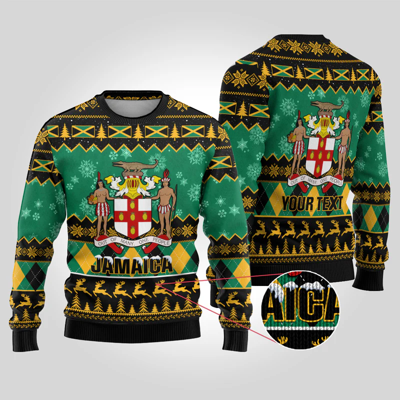 Jamaica Christmas Merry Christmas Ugly Pattern Sweatshirt