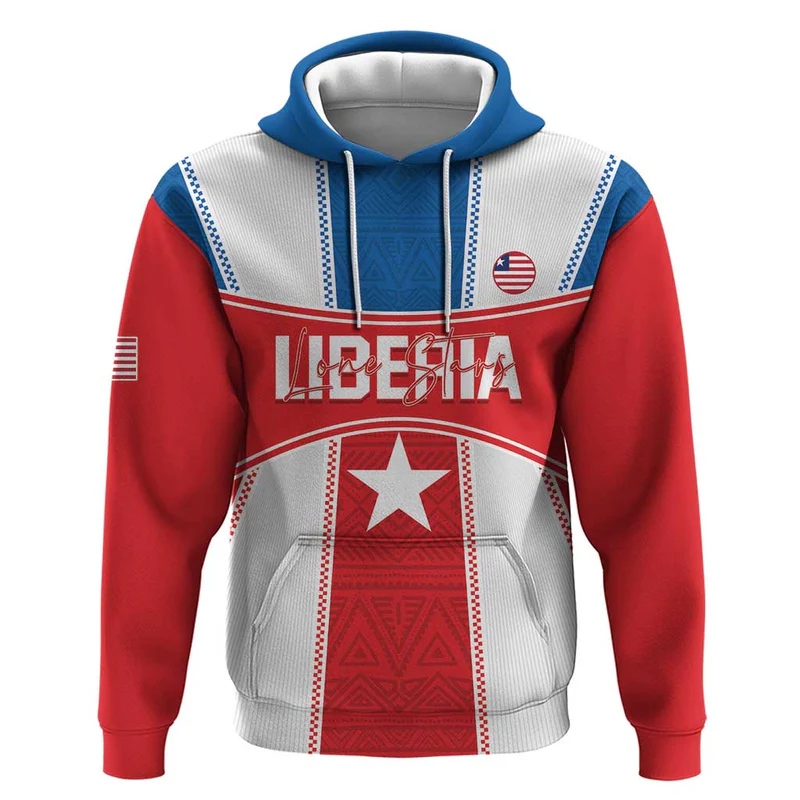 Custom Liberia Football Hoodie Go Lone Stars – Sporty Style