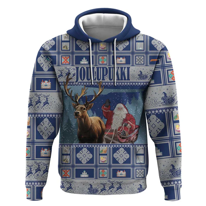 Finland Joulupukki Christmas Hoodie Mythology Hannunvaakuna