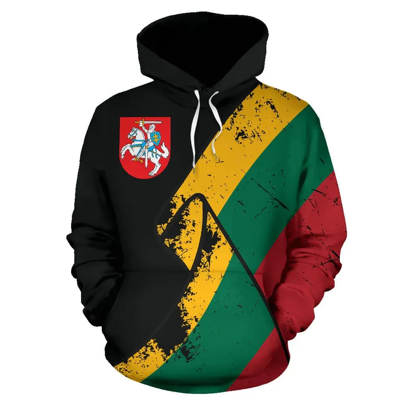 Lithuania Special Grunge Flag Pullover Hoodie