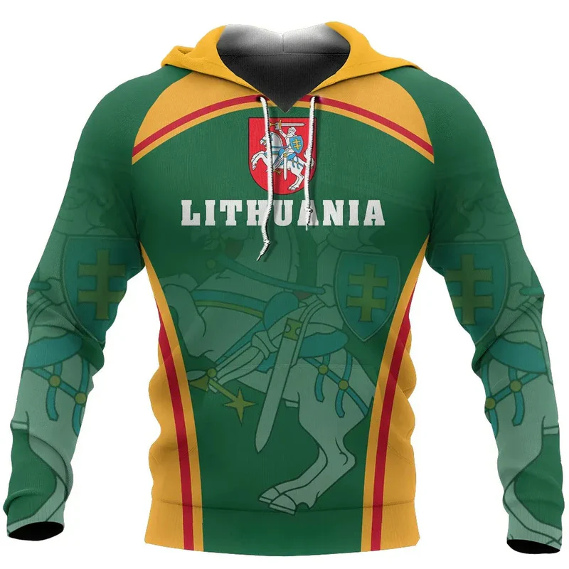 Lithuania Hoodie Coat Of Arms Sport Style