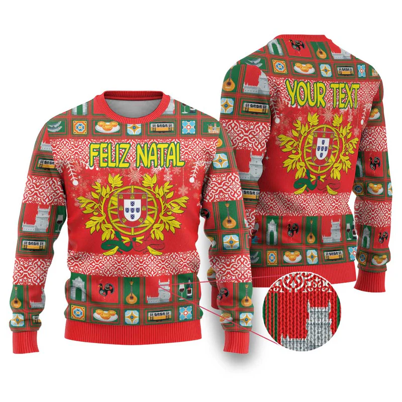 Portugal Christmas Ugly Christmas Sweater Coat Of Arms – Feliz Natal