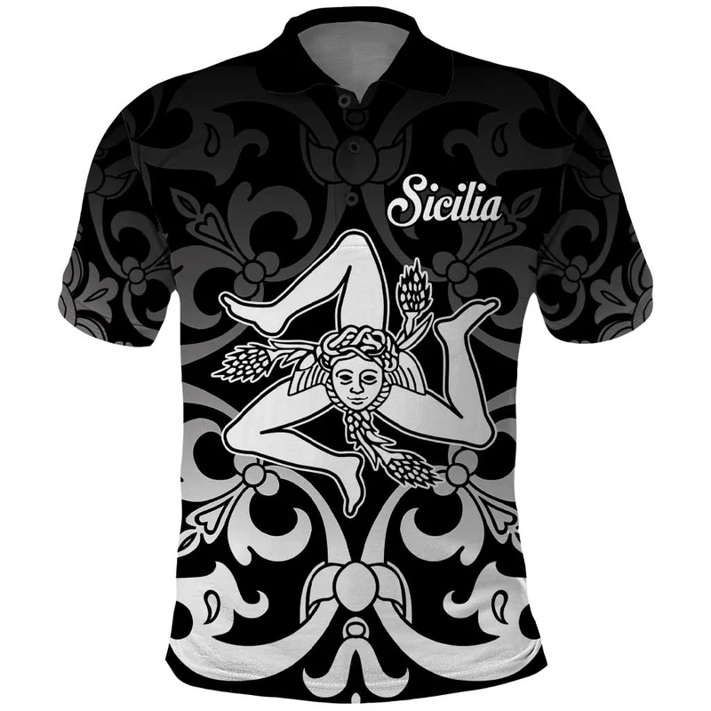 Personalized Italy Trinacria Sicily Polo Shirt