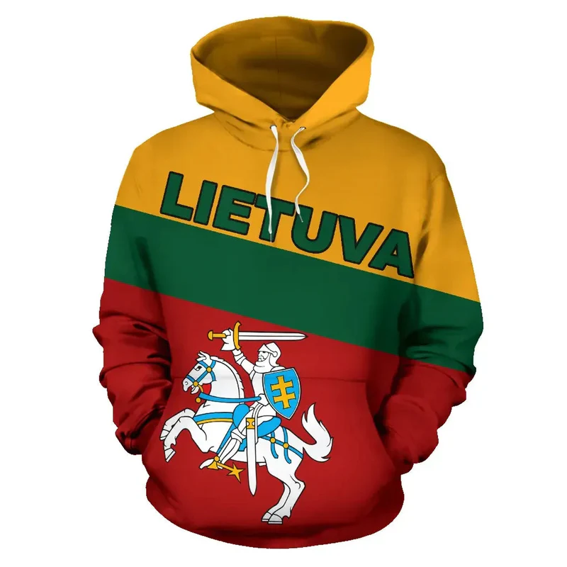 Lithuania Hoodie Lietuva Hoodie Sport Flag Color