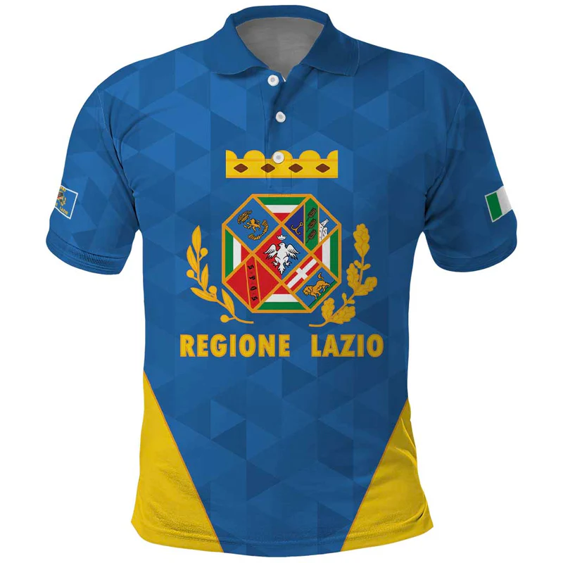 Personalized Italy Lazio Polo Shirt Inspiration Flags Style