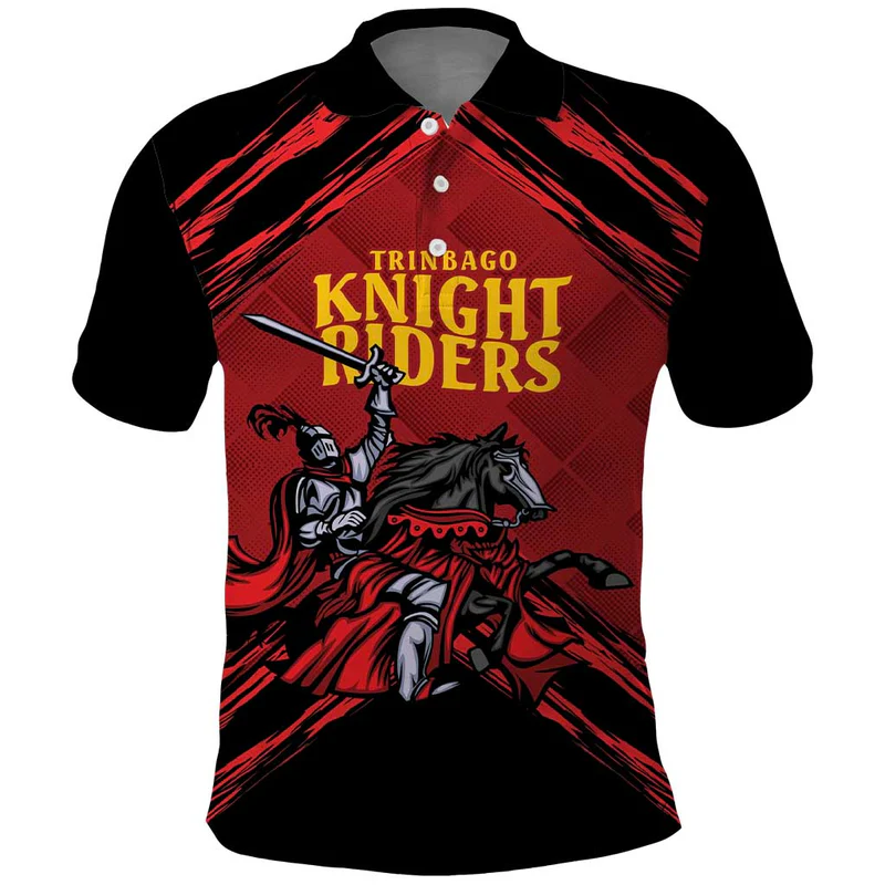 Custom Caribbean Cricket Trinidad and Tobago Cricket Polo Shirt TKR Champions Red Edition