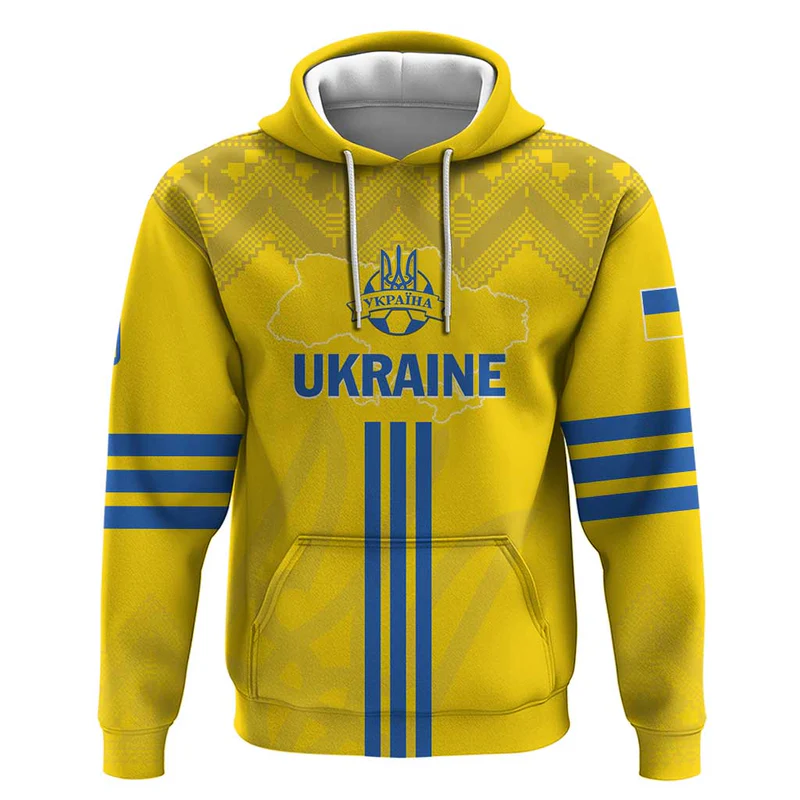 Custom Ukraine Football Hoodie Ukrainian Folk Pattern