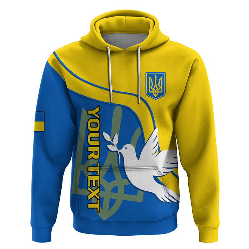 Personalised Ukraine Hoodie Slava Ukraini Sporty Version