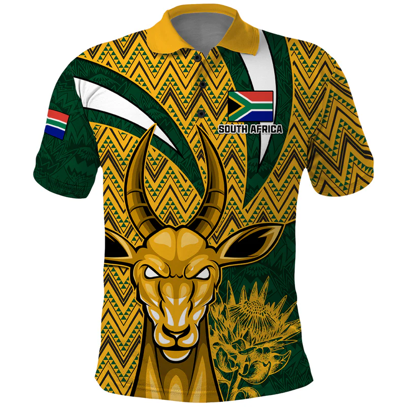 Custom South Africa Rugby Polo Shirt Come On Bokke Champion World Cup