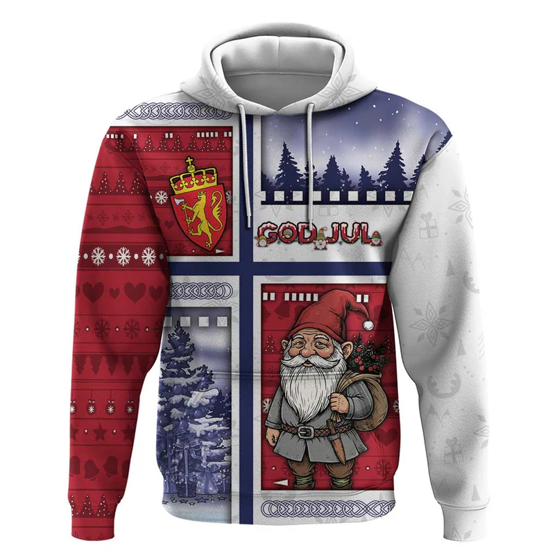 Norway Christmas Hoodie Julenisse God Jul