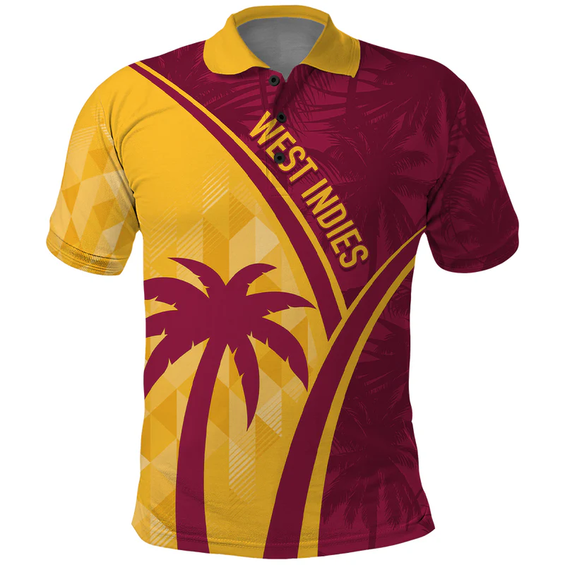 West Indies Cricket World Cup Polo Shirt Tropical Style