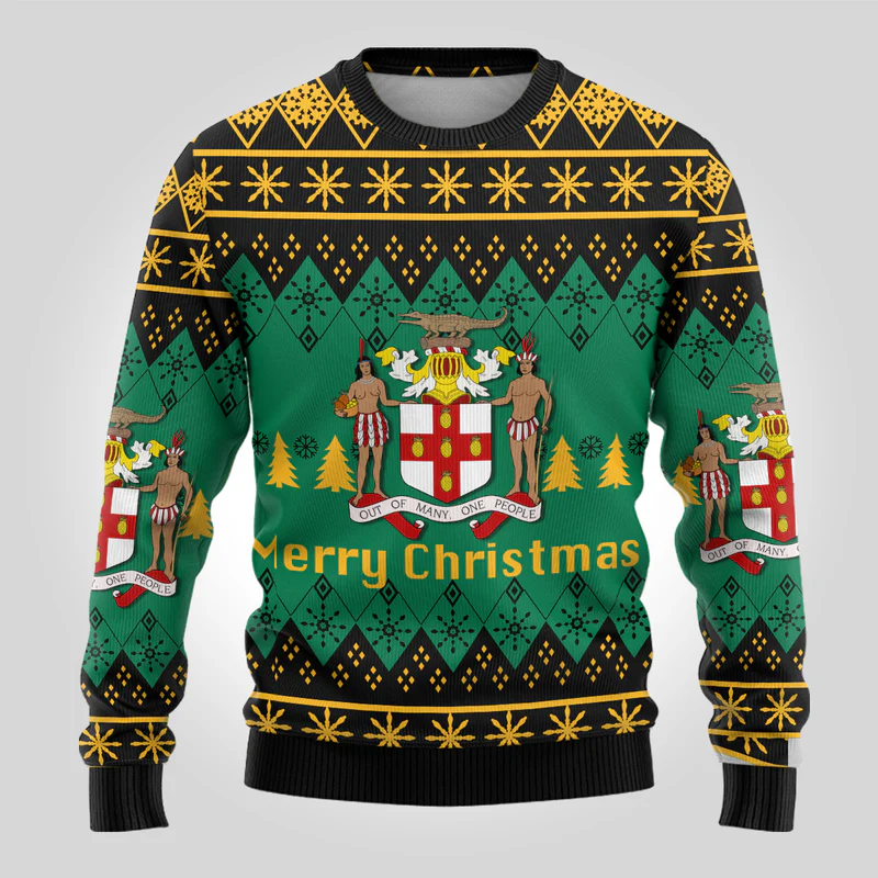 Jamaica Christmas Merry Christmas Ugly Pattern Sweatshirt