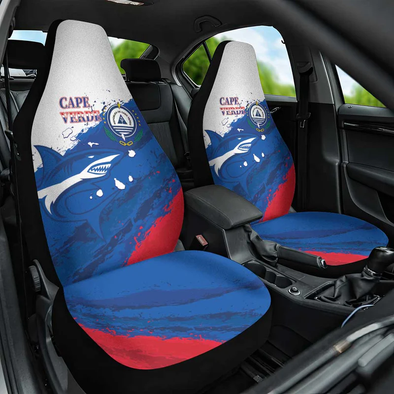 Cape Verde Football Car Seat Cover Tubaroes Azuis Glory World Cup