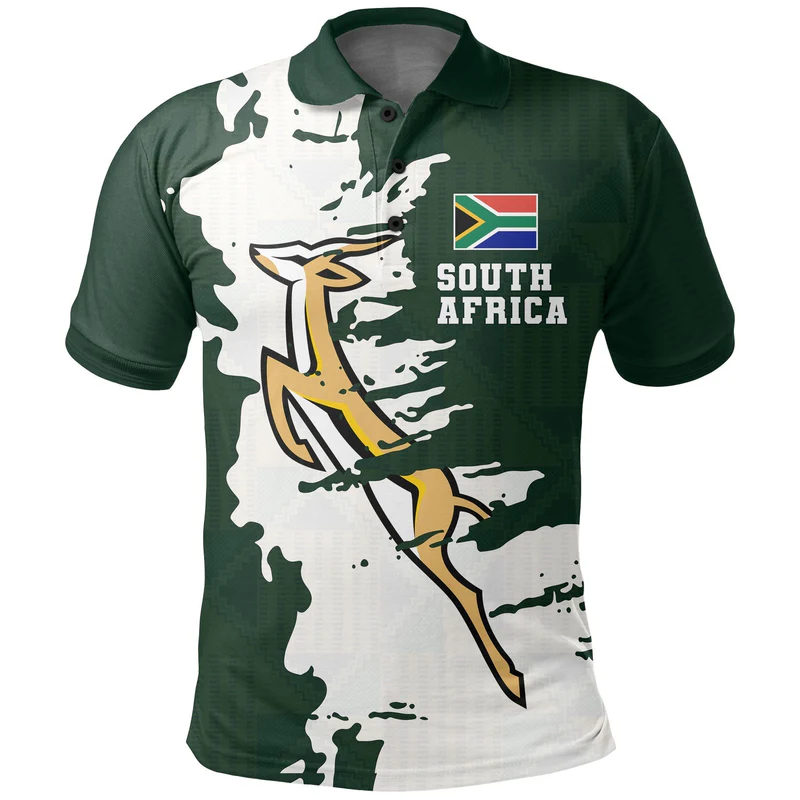 South Africa Springboks Polo Painting Style