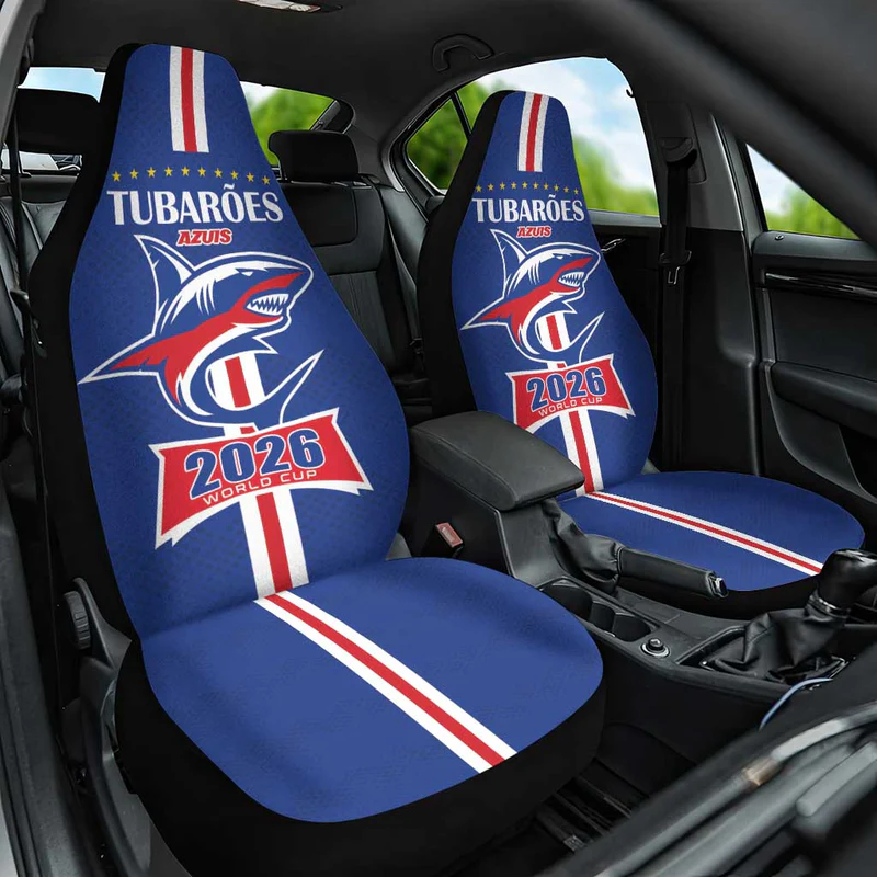 Cape Verde 2026 Football Car Seat Cover Blue Sharks WC Debut