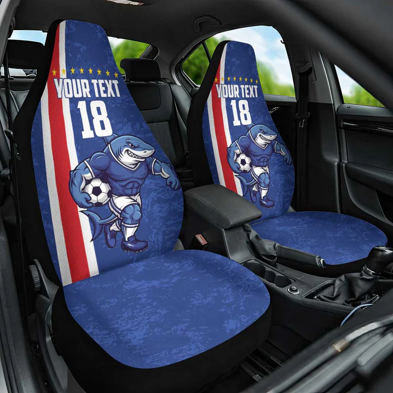Cape Verde Football Custom Car Seat Cover Pride Of The Islands