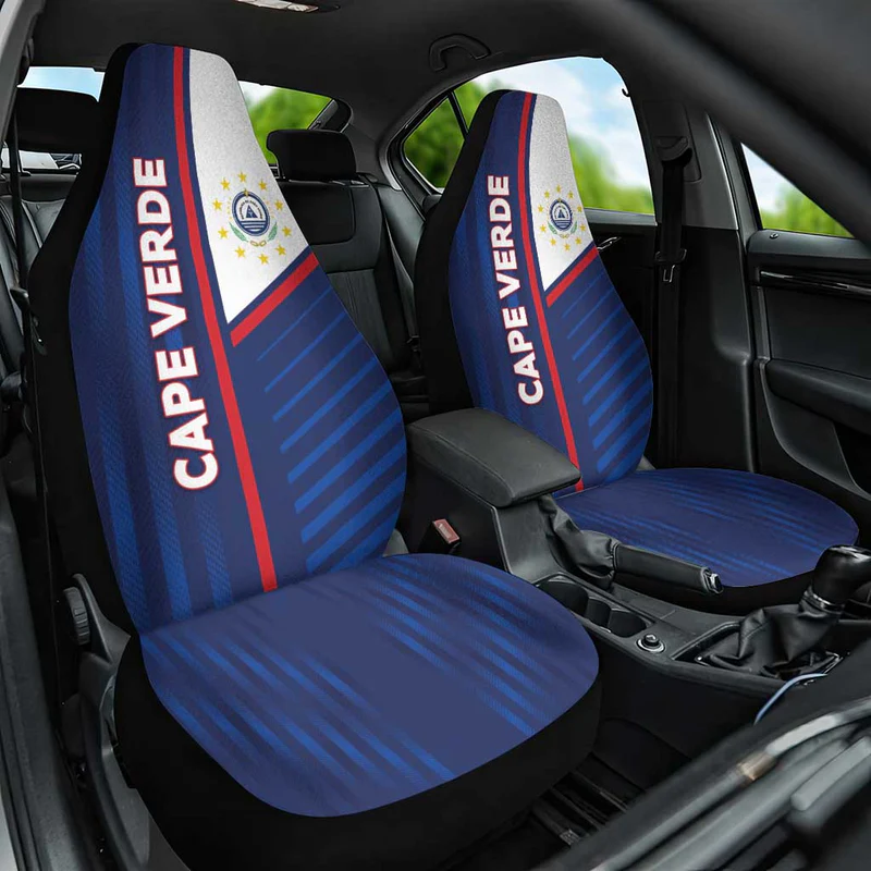 Cape Verde Football Car Seat Cover Unique Style