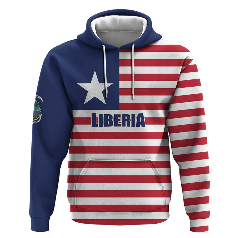 Liberia Flag Style Hoodie The Love of Liberty Brought Us Here