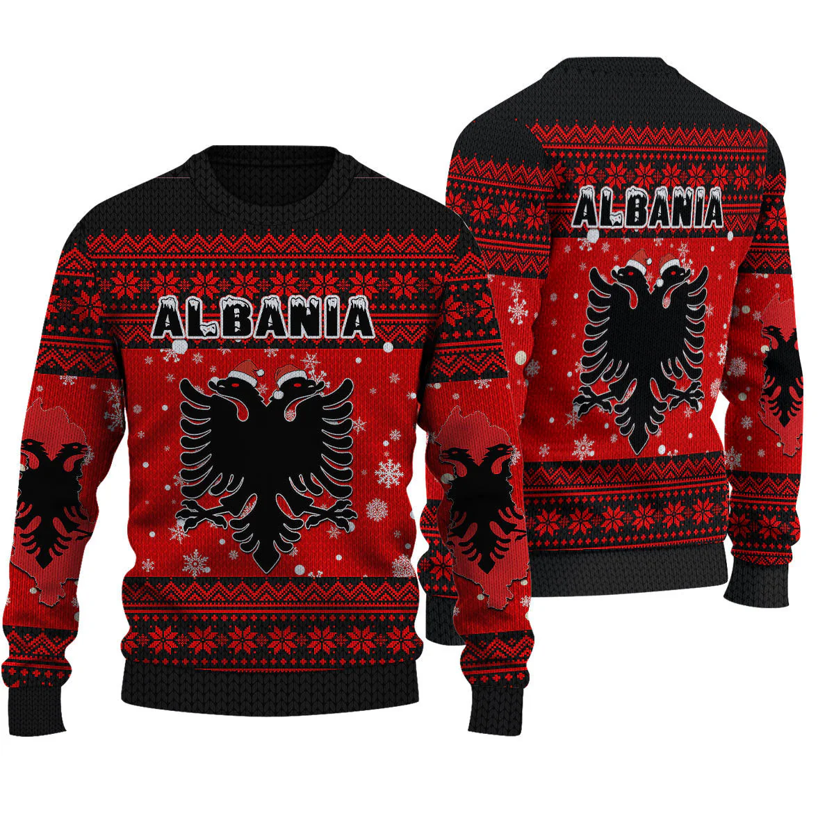 Ugly Sweater Albania Christmas Knitted Sweater