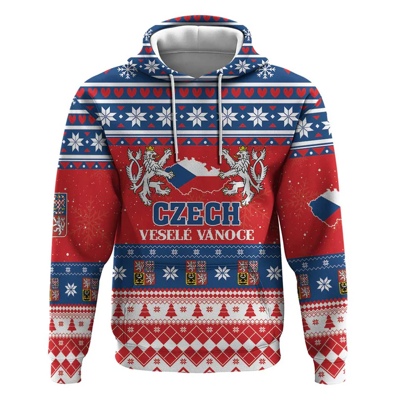 Personalized Czech Republic Christmas Hoodie Czechia Vesele Vanoce