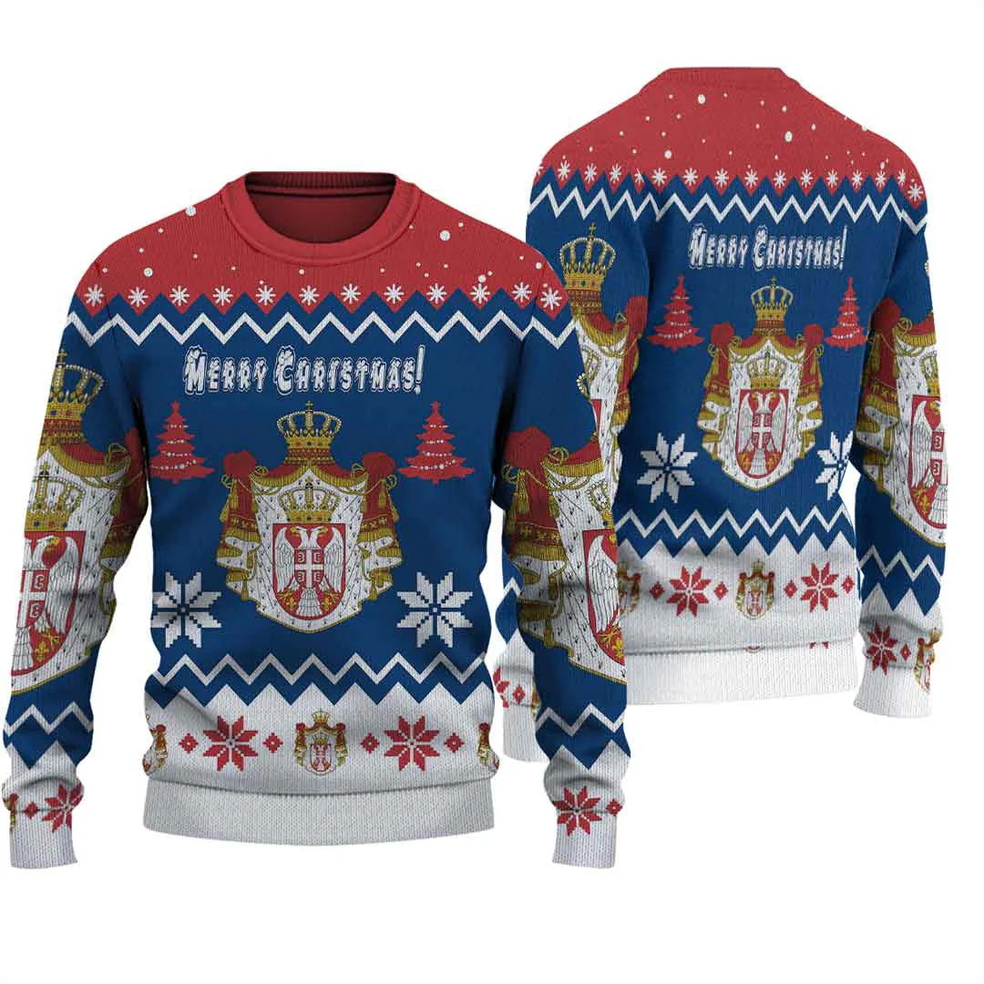 Ugly Sweater Serbia Knitted Sweater Christmas
