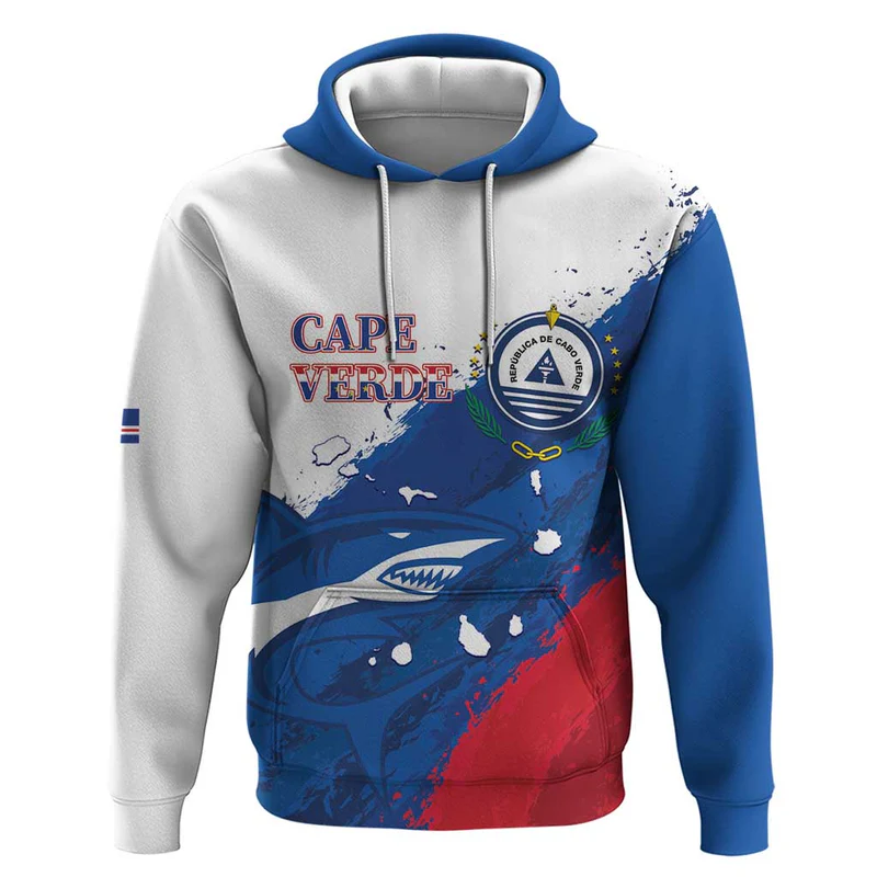 Cape Verde Football Custom Hoodie Tubaroes Azuis Glory World Cup