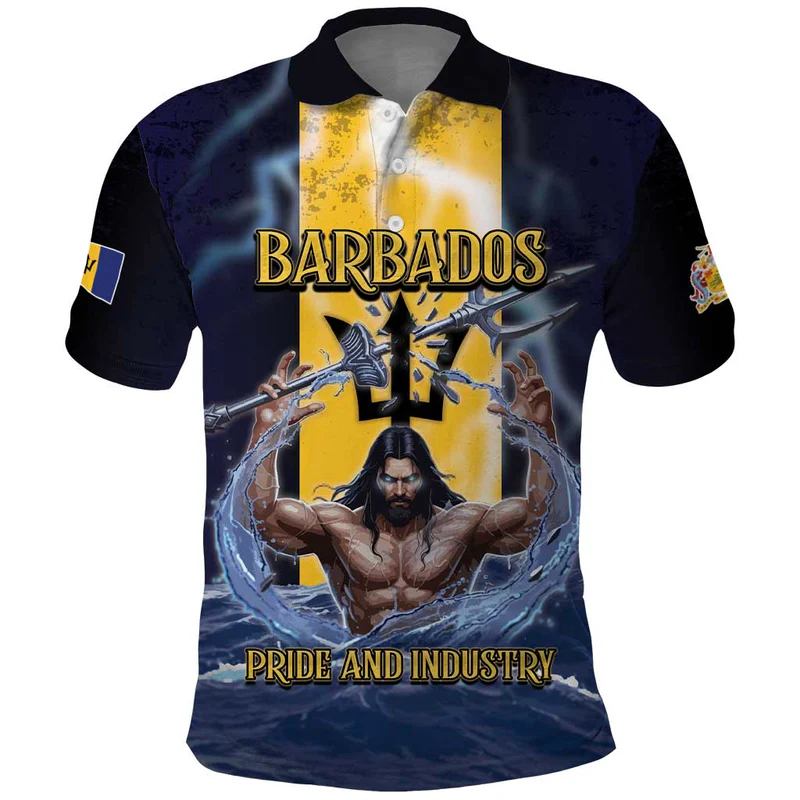 Personalized Barbados Polo Shirt Pride And Industry