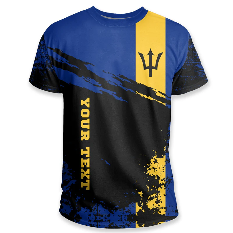 Barbados T Shirt Flag Style