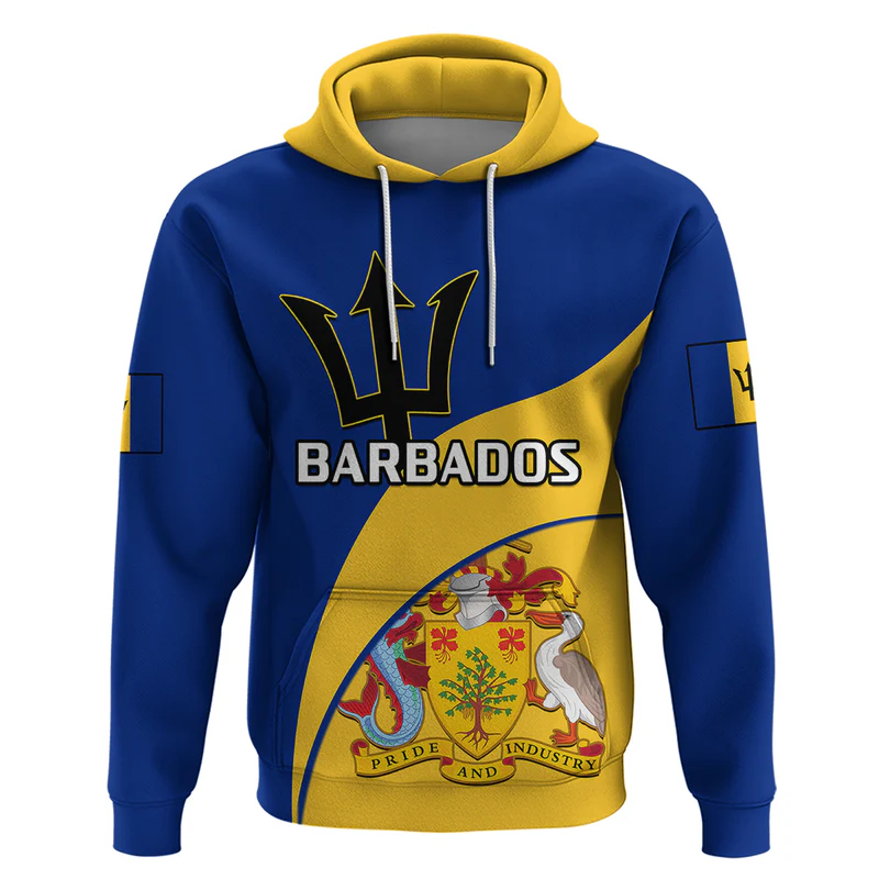 Barbados Hoodie Barbadian Coat Of Arms
