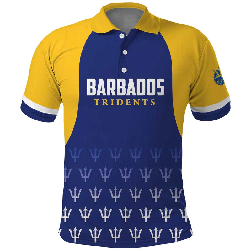 Custom Barbados Tridents Cricket Polo Shirt Go Champions