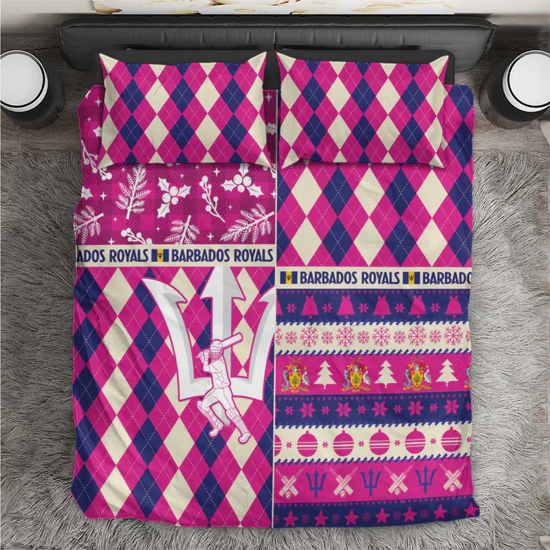 Barbados Cricket Christmas Bedding Set Merry Xmas Royals