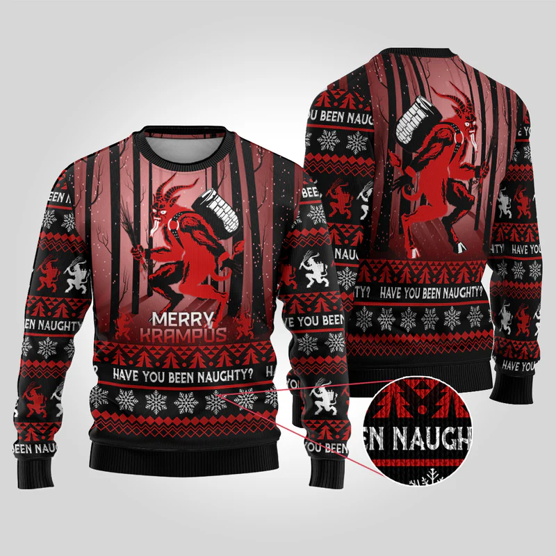 Christmas Ugly Christmas Sweater Merry Krampus