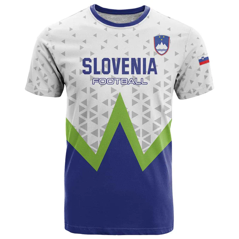 Custom Slovenia Football T Shirt Slovenija Go Champions