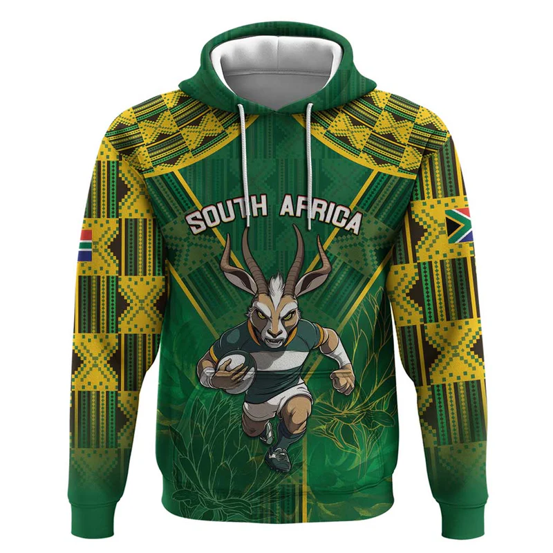 Custom South Africa Rugby Hoodie Go Bokke African Pattern