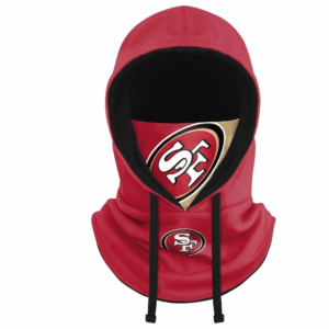 NFL Team 49 ERS Logo Drawstring Winter Cap Hooded Gaiter Balaclava Face Cover