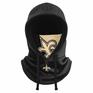 NFL Team SAINTS Logo Drawstring Winter Cap Hooded Gaiter Balaclava Face Cover