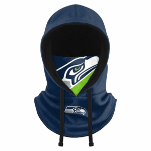 NFL Team SEAHAWKS Logo Drawstring Winter Cap Hooded Gaiter Balaclava Face Cover