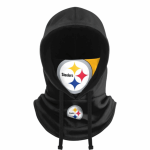 NFL Team STEELERS Logo Drawstring Winter Cap Hooded Gaiter Balaclava Face Cover