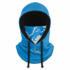 NFL Team LIONS Logo Drawstring Winter Cap Hooded Gaiter Balaclava Face Cover