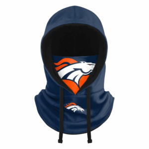 NFL Team BRONCOS Logo Drawstring Winter Cap Hooded Gaiter Balaclava Face Cover